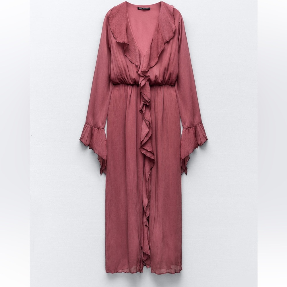 Zara Ruffled Midi Dress - Picture 6 of 8